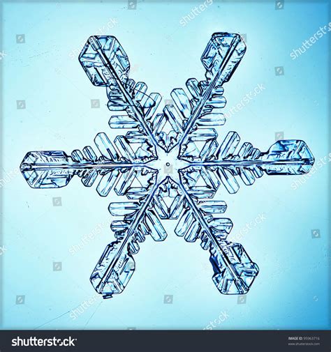 Ice Crystal Snowflake Macro Stock Photo 95963716 Shutterstock