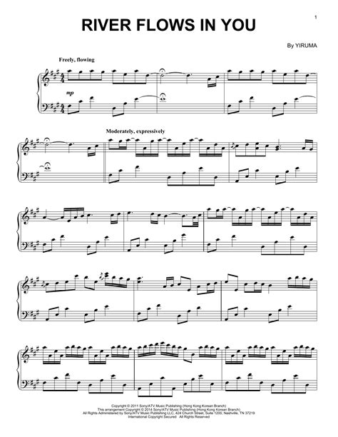 River Flows In You sheet music by Yiruma (Piano – 84177)