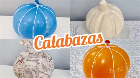 Como Hacer Calabazas Con Un Globo Y Masilla Diy Halloween Youtube