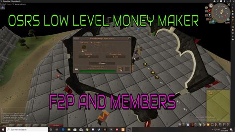 Osrs Money Making Guide For Low Level F2p And Members 1 Youtube