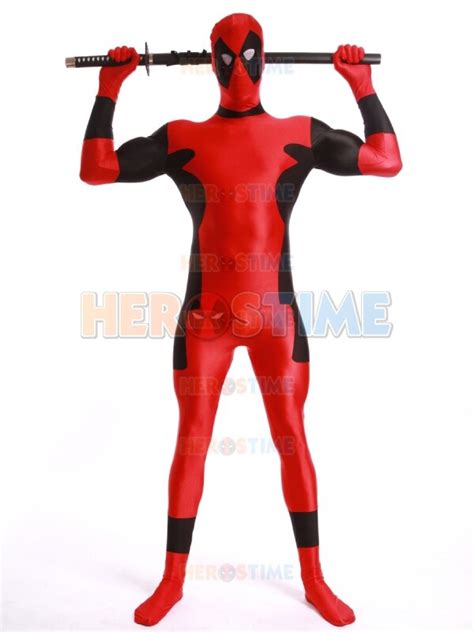 Custom Made New Strong Deadpool Costume Hot Most Classic Spandex Fullbody Halloween Men