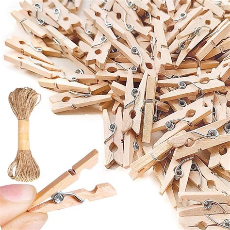 150 Pcs Mini Natural Wooden Clothespins For Photo Small Picture Clips