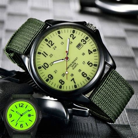 Luminous Glow In The Dark Watches Luxury Military Mens Quartz Army