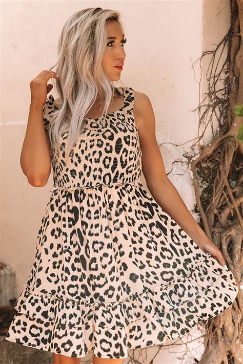 Love Island Smocked Leopard Dress • Impressions Online Boutique • Page 1