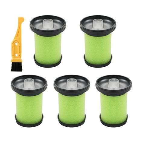 5 Packs Washable Dirt Bin Stick Filter Replacement Kit For Gtech Airram
