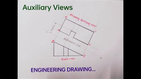 Auxiliary View In Engineering Drawing Youtube