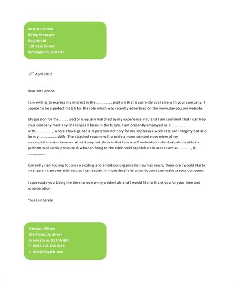 Free 7 Sample Basic Cover Letter Templates In Ms Word Pdf