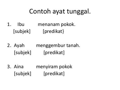 You can do the exercises online or download the worksheet as pdf. Contoh Ayat Tunggal Perluasan Subjek - Frog Slinger