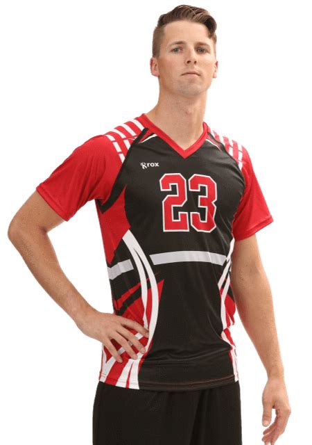 Vertigo Men S Short Sleeve Sublimated Jerseys Rox Volleyball Sport T Shirt Logo Number Jersey