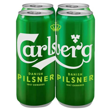 Carlsberg Danish Pilsner 4 X 568ml Cans Beer Iceland Foods