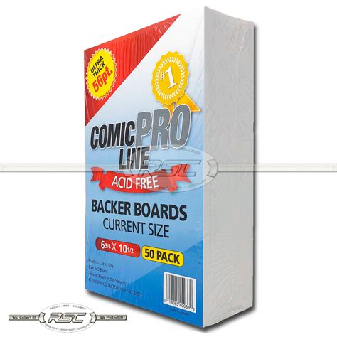 50 Comic Pro Line Current 56pt Premium Backer Boards 6 34 X 10 1