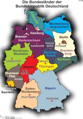 Deutschlands nachbarländer ist ein kinderlied zum lernen. Die Bundesländer der Bundesrepublik Deutschland ...