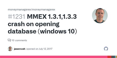 Mmex 131133 Crash On Opening Database Windows 10 · Issue 1231