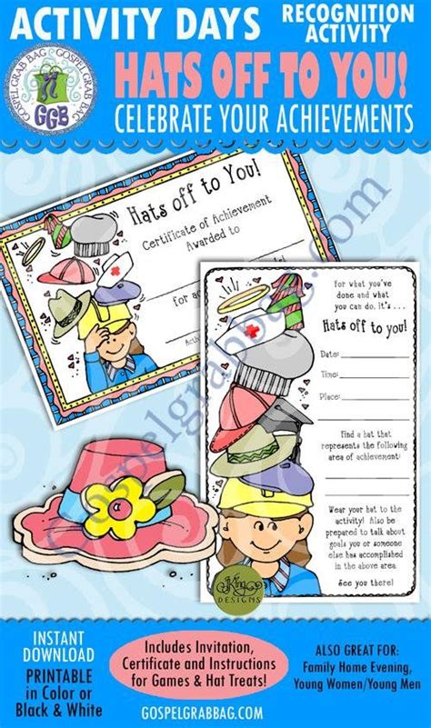 Activity Days Recognition Activity Theme Hats Off To You
