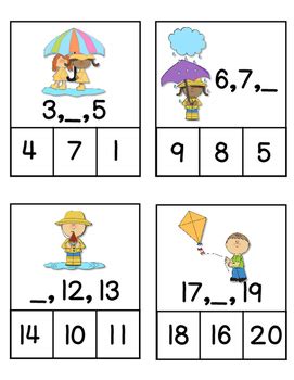 Missing Number Clip Cards intervention Freebie by TK ...