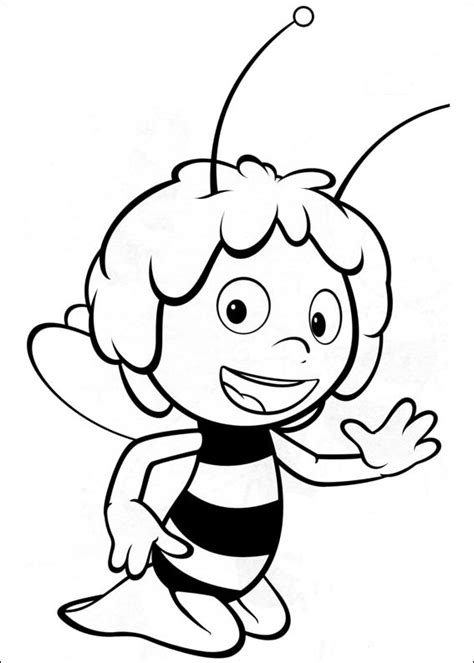 Kleurplaten Maya de Bij 12