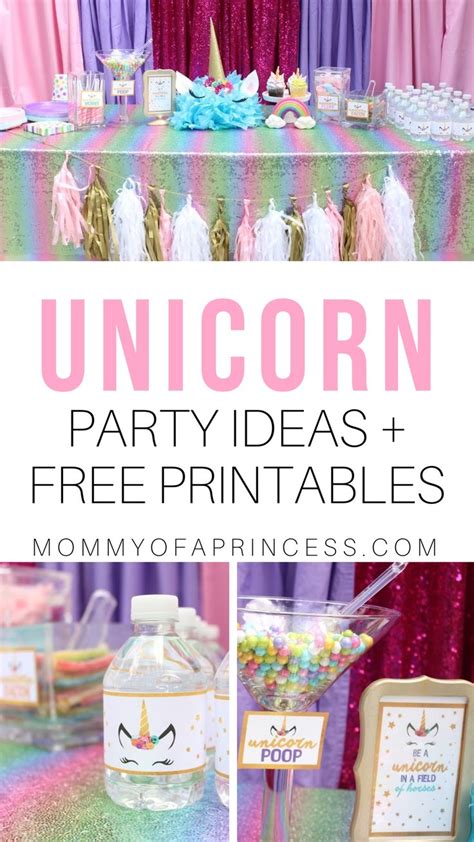 Unicorn Birthday Party Ideas With Free Printable Download Diy Unicorn Birthday Party Unicorn