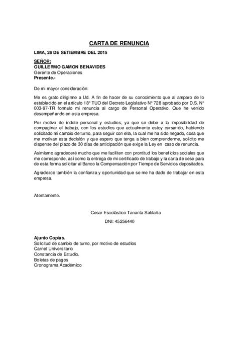 Doc Carta De Renuncia Cesar Tananta Saldaña