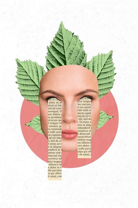 Vertical Composite Collage Image Of Girl Face Book Page Text Pieces