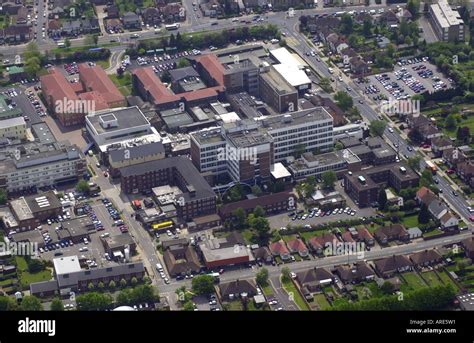Aerial View Of Luton And Dunstable Hospital Luton Beds Uk Stock Photo