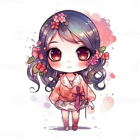 Free Chibi Cute Little Girl 22876735 Png With Transparent Background