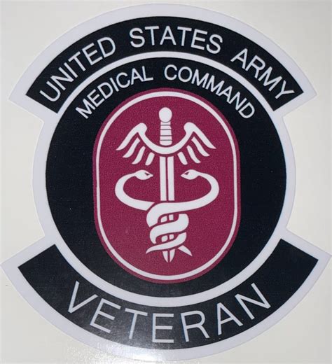 Us Army Medical Command Veteran Sticker Decal Patch Co