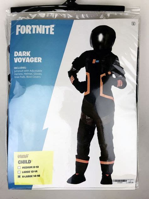 Fortnite Dark Voyager Halloween Costume Child Jumpsuit Helmet