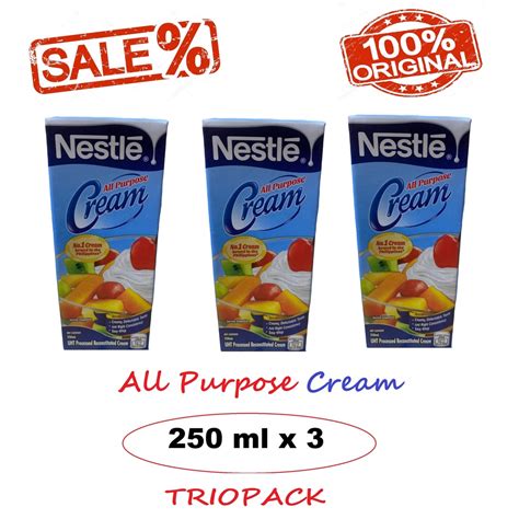 Nestle All Purpose Cream 250ml X 3 Trio Pack Shopee Singapore
