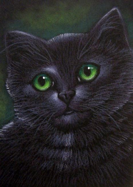 Black Cat Green Eyes By Cyra R Cancel From