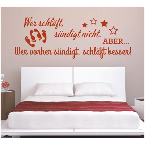 Wandtattoo Spruch Wer Schläft Sündigt Sex Wandsticker Wandaufkleber Sticker 3 Ebay