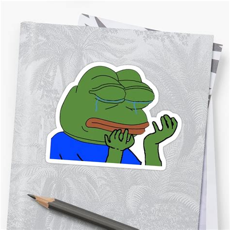 Pepehands Twitch Emote Stickers By Mattysus Redbubble
