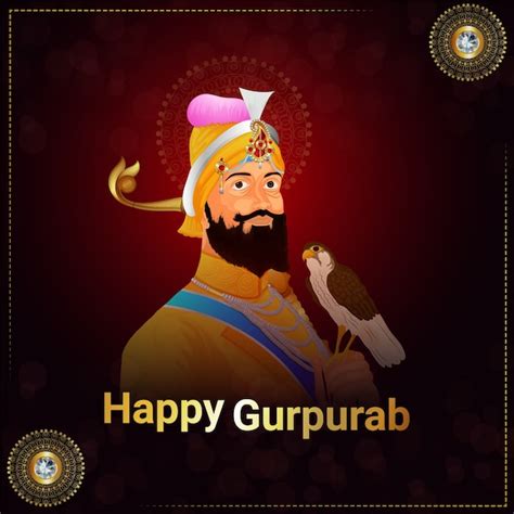 Premium Vector Guru Gobind Singh Birthday Celebration Greeting Card