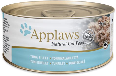 Choose from single protein ocean fish with salmon or our free run chicken recipe that's packed with 80% animal protein. Tuna Fillet - 70g Tin - Applaws