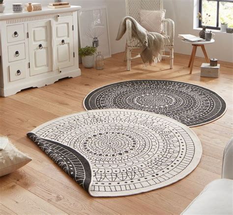 A customer can install themselves if needed. Twin Porto Black / Cream Reversible Round Indoor & Outdoor ...