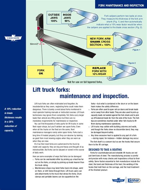 crucial forklift fork inspection points toyota lift