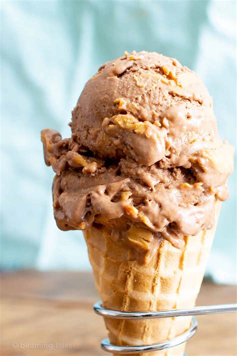 Healthy No Sugar Added Chocolate Peanut Butter Ice Cream Vegan Gf