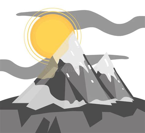 Melting Snow Mountain Stock Vector Illustration Of Mountain 214456854