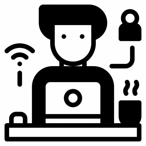 Freelancer Work Laptop People Freelance Network Icon Download On