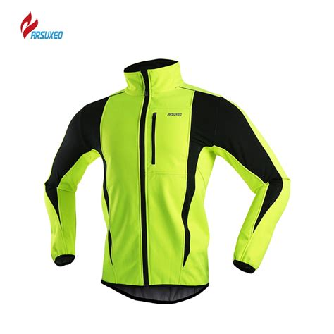 Arsuxeo Cycling Jacket Winter Warm Up Bicycle Clothing Windproof