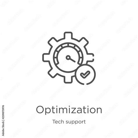 Optimization Icon Vector From Tech Support Collection Thin Line