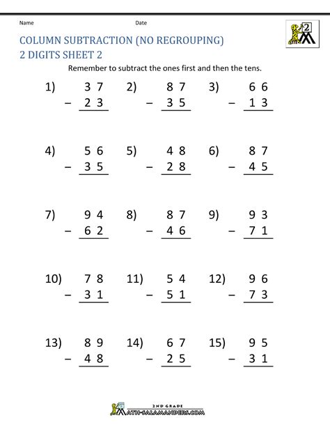 Subtraction Worksheets With Pictures