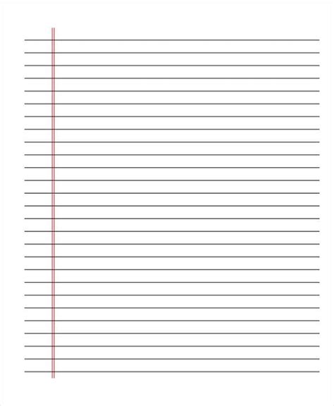 Notebook Lines Template