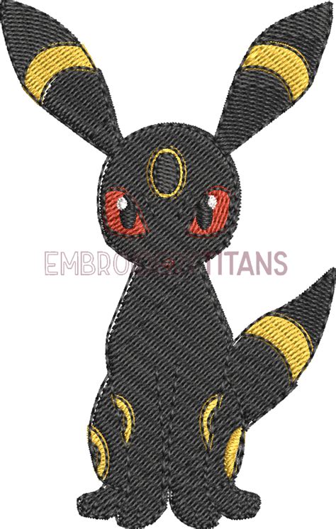 Umbreon Pokemon Free Machine Embroidery Design Download In Pes Jef