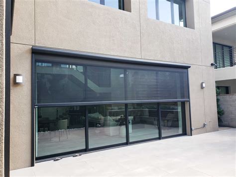 Exterior Door Motorized Power Screens In Irvine California