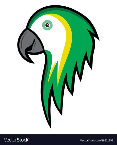Vector Illustration Of The Colorful Parrot On White Download A Free