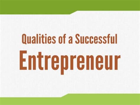Qualities Of A Successful Entrepreneur By Ty Rhame