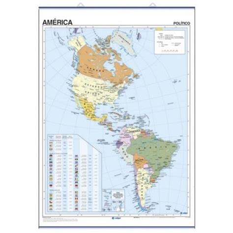 Mapas Murales América Físico Político Edigol Ediciones 696