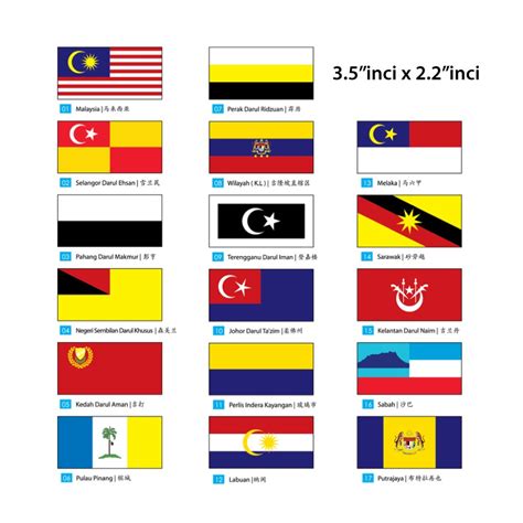 Sticker Bendera Negeri Negeri Malaysia Shopee Malaysia