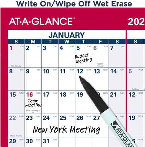 Buy At A Glance 2023 Erasable Calendar Dry Erase Wall Planner 48 X 32