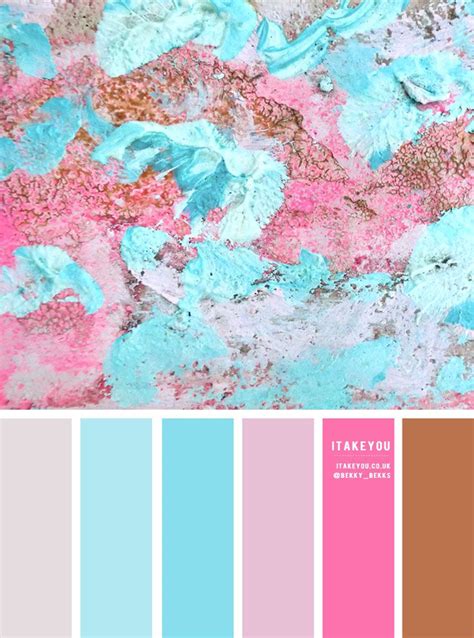 Color Inspiration Blue And Pink Abstract Painting Inspired Pink